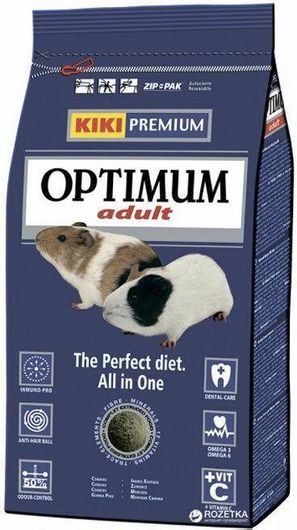 Τροφή Τρωκτικού KIKI Optimum Adult Τροφή Συντήρησης για Ινδικά Χοιρίδια 600gr