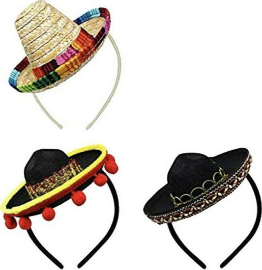 Αποκριάτικο Αξεσουάρ CARNAVALista Στέκα / Καπέλο Μεξικάνου 16x5cm Διάφορα Σχέδια