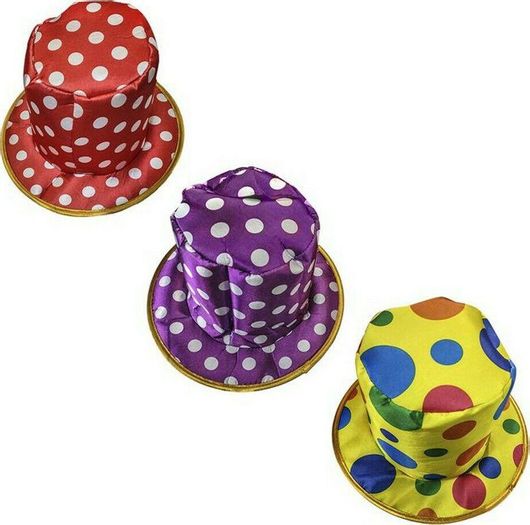 Αποκριάτικο Καπέλο CARNAVALista Ψηλό Παρδαλό 23xΦ31cm Τυχαία Επιλογή Χρώματος