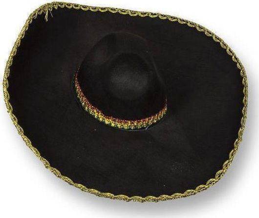 Σομπρέρο Μεξικανικο Φ57cm Μαύρο