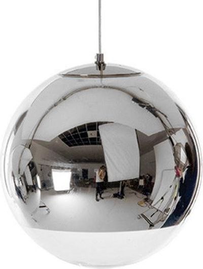 Κρεμαστό Φωτιστικό Οροφής GloboStar Mirage 01311 Μοντέρνο Μονόφωτο Γυάλινο 15x13cm Ασημί