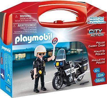 Playmobil City Action Βαλιτσάκι Αστυνόμος με Μοτοσικλέτα για 4+ ετών 