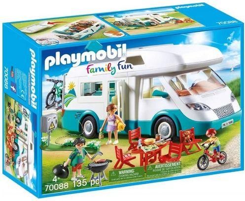 Playmobil Family Fun Αυτοκινούμενο Οικογενειακό Τροχόσπιτο για 4+ Ετών #70088