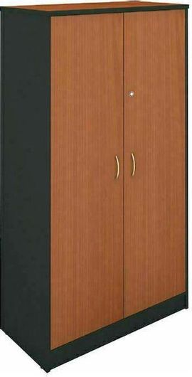 Ντουλάπα Γραφείου Woodwell με Κλειδαριά Ξύλινη Κερασί 80x40x172cm