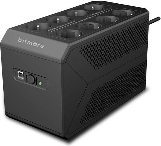 UPS Bitmore U-Box Line-Interactive 850VA 480W με 8 Schuko Πρίζες
