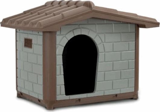 Σπιτάκι Σκύλου MP Bergamo Kennel Maxi Μεγάλο Πλαστικό 119x88x91cm Γκρι