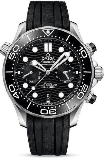 Ανδρικό Ρολόι Omega Seamaster 210.32.44.51.01.001 με Λουράκι από Καουτσούκ Μαύρο