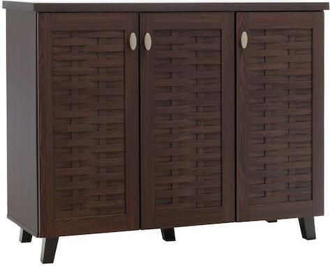 Ξύλινη Παπουτσοθήκη Mantam με 8 Ράφια Καφέ Μ115.5xΠ40xΥ92cm