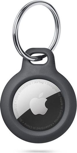 Θήκη Μπρελόκ Tech-Protect Rough για Apple AirTag Δερματίνη Μαύρο