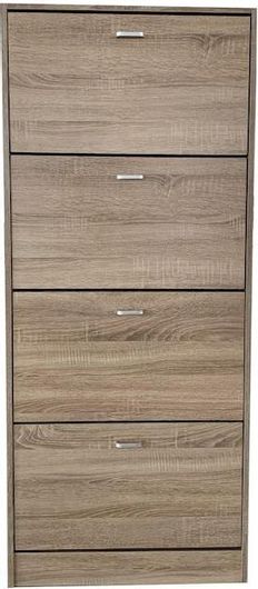 Παπουτσοθήκη Velco 63-35280-29 MDF με 4 Ράφια 63x24x150cm Καφέ