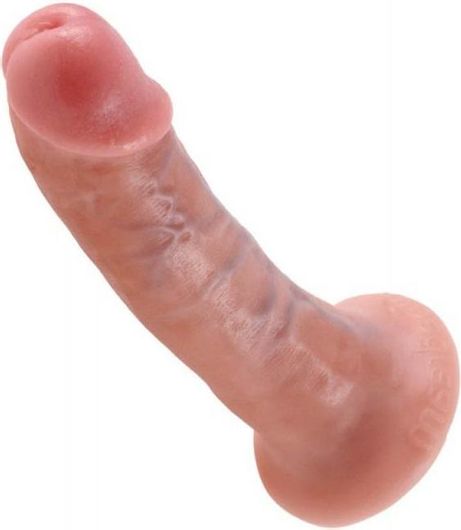 Dildo King Cock Ρεαλιστικό με Βεντούζα Light 15.2cm Flesh