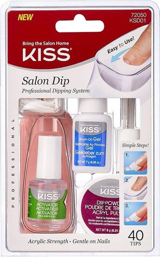 Kit Ακρυλικού Μανικιούρ Kiss Salon Dip Professional Dipping System 15ml
