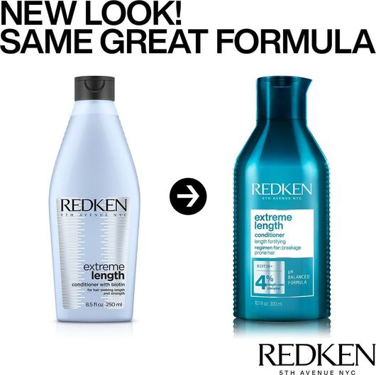 Redken Extreme Length 4% Conditioner Αναδόμησης/Θρέψης για Όλους τους Τύπους Μαλλιών 300ml