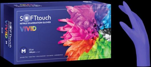 Γάντια Bournas Medicals Touch Vivid Νιτριλίου Χωρίς Πούδρα 100τμχ Μπλε