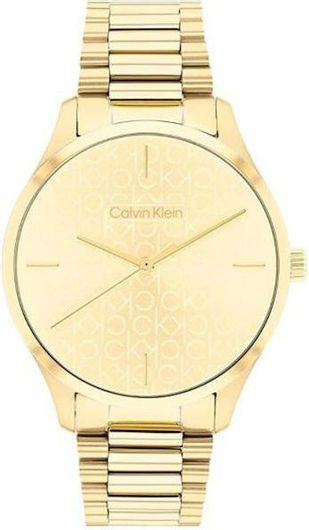 Γυναικείο Ρολόι Calvin Klein 25200221 με Μεταλλικό Μπρασελέ 35mm Χρυσό