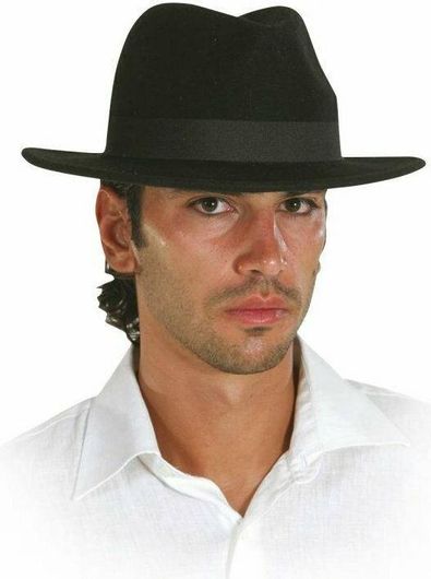 Αποκριάτικο Αξεσουάρ Fun Fashion Καπέλο Αλ Καπόνε Μαύρο Lux