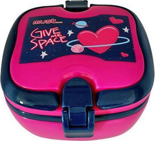 Παιδικό Δοχείο Φαγητού Must Πλαστικό Give Me Space Ροζ