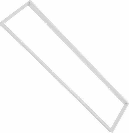 Πλαίσιο Στήριξης GloboStar 01817 PVC Επιτοίχιας Τοποθέτησης για LED Πάνελ 120x30cm Λευκό
