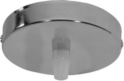Ροζέτα Φωτιστικού Οροφής GloboStar 90802 DIY 100mm Ασημί
