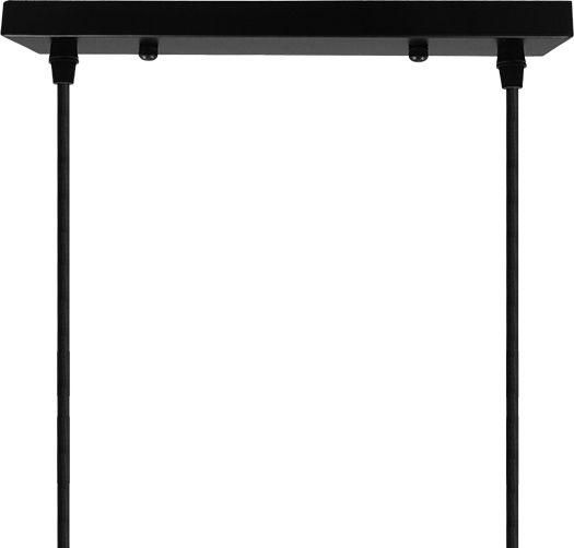 Ροζέτα Φωτιστικού Οροφής GloboStar 90820 DIY Ορθογώνια 300x50mm με 2 Τρύπες Μαύρο