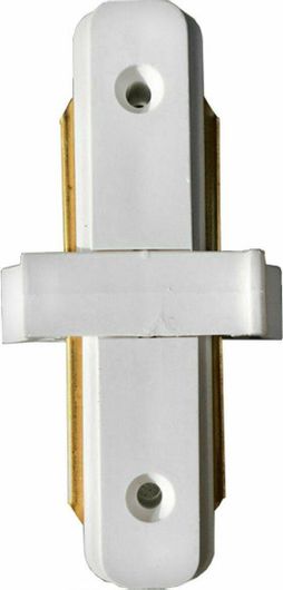 Σύνδεσμος Ράγας Φωτιστικών GloboStar 93022 Μονοφασικός 2 Καλωδίων Γιώτα για Σποτ Λευκό