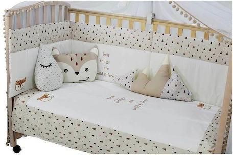 Διακοσμητικό Μαξιλάρι Bebe Stars Κούνιας Fox Λευκό 25x25cm 3τμχ