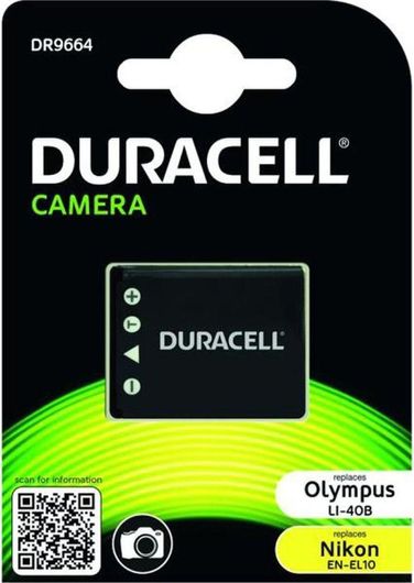 Μπαταρία Φωτογραφικής Μηχανής Duracell DR9664 Li-ion Συμβατή με Olympus/Nikon/Fujifilm 700mAh