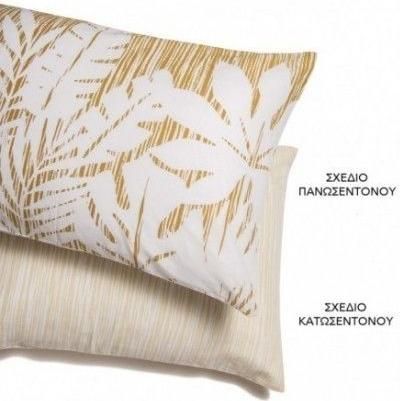 Μαξιλαροθήκη Melinen Home 20.000858 Ultra Line Angela 100% Βαμβάκι 50x70cm Σετ 2τμχ Μπεζ