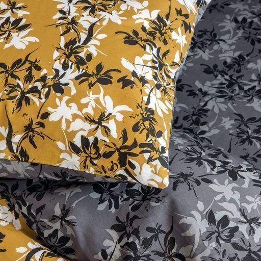 Μαξιλαροθήκη Nima Home Zinnia 100% Βαμβάκι 52x72cm Σετ 2τμχ Γκρι