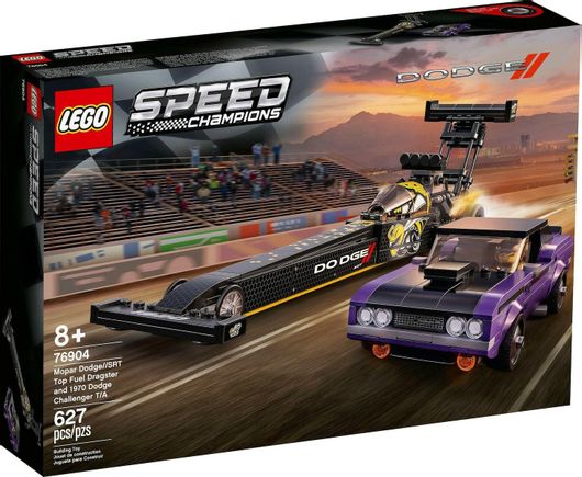 Lego Speed Champions Mopar Dodge//SRT Top Fuel Dragster and 1970 Dodge Challenger T/A για 8+ ετών #76904