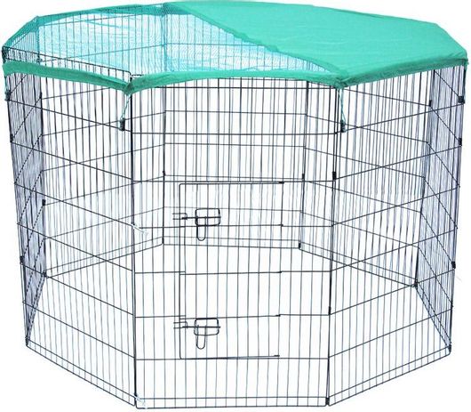 Πάρκο Σκύλου Glee Οκτάγωνο από Μέταλλο 61x61x8cm Μαύρο