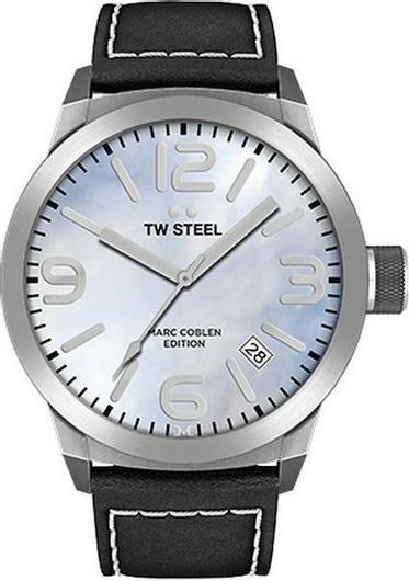 Ανδρικό Ρολόι TW Steel TWMC2 με Δερμάτινο Λουράκι Μαύρο