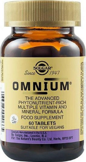 Solgar Omnium Πολυβιταμίνη για Ενέργεια 60 Ταμπλέτες