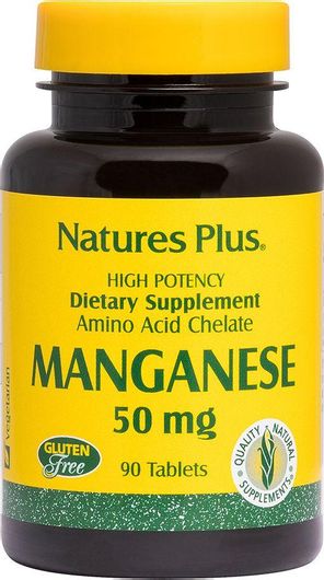 Nature's Plus Manganese 50mg 90 Ταμπλέτες