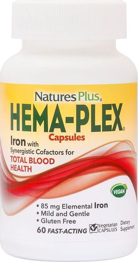 Nature's Plus Hema Plex 60 Φυτικές Κάψουλες