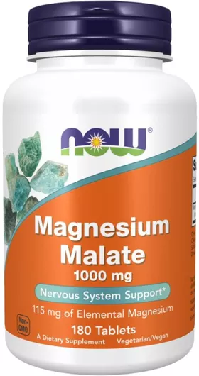 Now Foods Magnesium Malate 1000mg 180 Ταμπλέτες