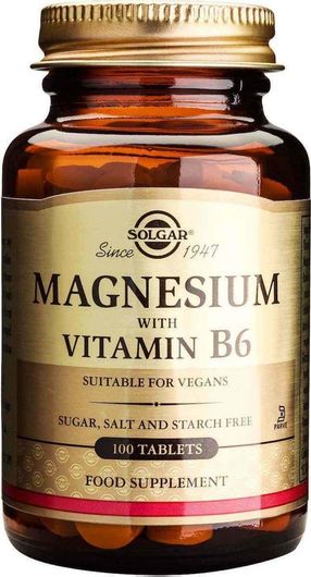 Solgar Magnesium with Vitamin B6 100 Ταμπλέτες