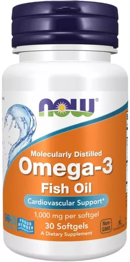 Now Foods Molecularly Distilled Omega 3 Ιχθυέλαιο 1000mg 30 μαλακές κάψουλες