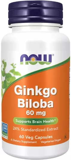 Now Foods Ginkgo Biloba 60 φυτικές κάψουλες