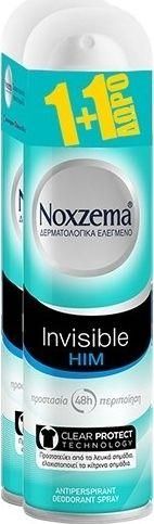 Αποσμητικό Noxzema Invisible Him Antiperspirant 48h σε Spray 2x150ml