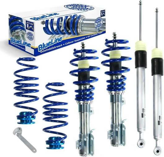 Αναρτήσεις Χαμηλώματος Αυτοκινήτου JΟΜ για Fiesta Mk 7JA8 08-17 / Mazda 2 DE / DE1 07-10 Blueline Ρυθμιζόμενες Σετ 4τμχ