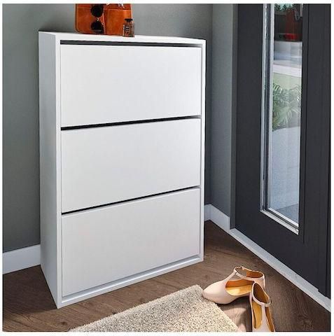 Παπουτσοθήκη Megapap GP041-0029.1 Μοριοσανίδα με 3 Ράφια 73.6x24x110cm Λευκό