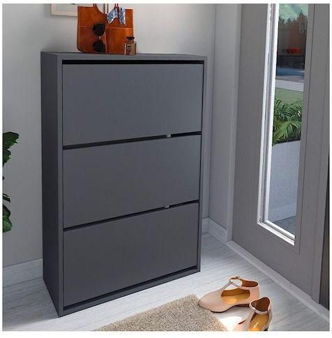 Παπουτσοθήκη Megapap GP041-0029.3 Μοριοσανίδα με 3 Ράφια 73.6x24x110cm Γκρι