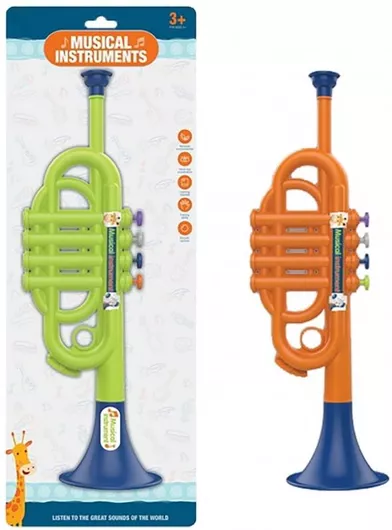 Πνευστό Μουσικό Παιχνίδι ToyMarkt 96150 Τρομπέτα με Τυχαία Επιλογή Σχεδίου για 3+ Ετών