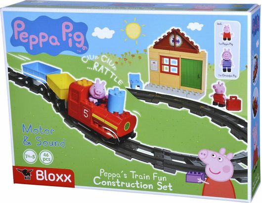 Τουβλάκια Big Peppa Pig Train Fun για 18+ Μηνών 46τμχ