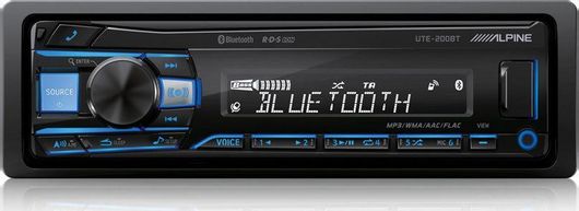 Ηχοσύστημα Αυτοκινήτου Alpine UTE-200BT Universal 1DIN Bluetooth / USB / AUX με Αποσπώμενη Πρόσοψη