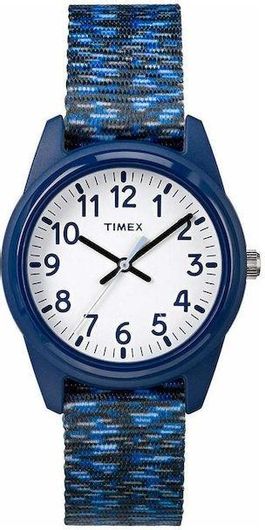 Γυναικείο Ρολόι Timex TW7C120004E με Υφασμάτινο Λουράκι Μπλε