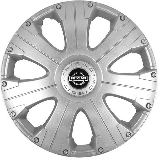Τάσια Racing 15" με Σήμα Nissan 4τμχ Ασημί
