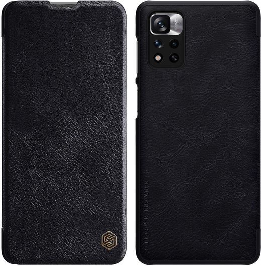 Θήκη Κινητού Nillkin Book Cover για Xiaomi Redmi Note 11 Pro Plus / Redmi Note 11 Pro Δέρμα Μαύρο