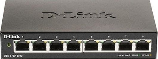 Switch D-Link DGS-1100 V2 Managed L2 Switch με 8 Θύρες Gigabit 1Gbps Ethernet